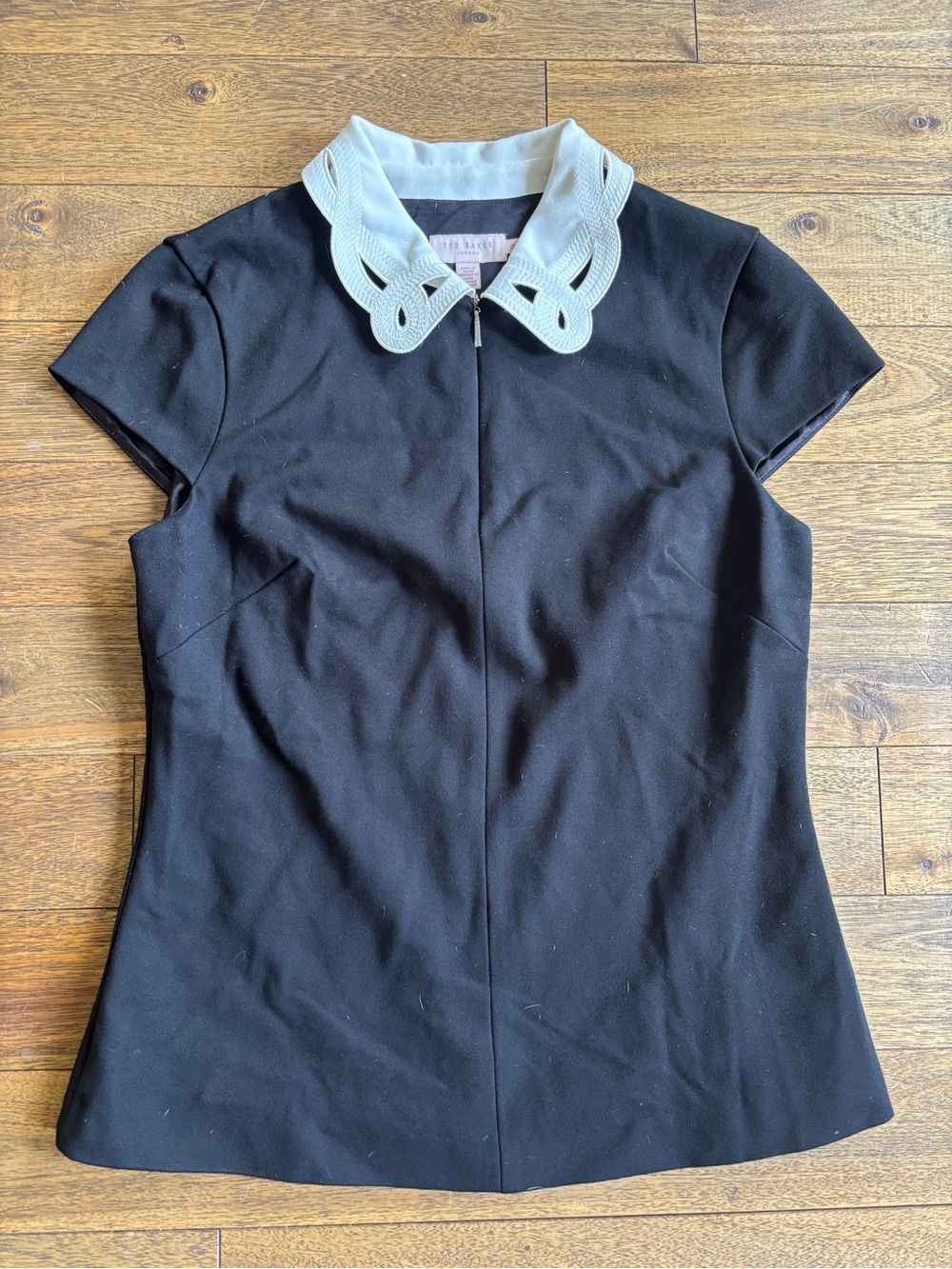 Ted Baker Quilina Embroidered Collar Top Size 2 / US 6